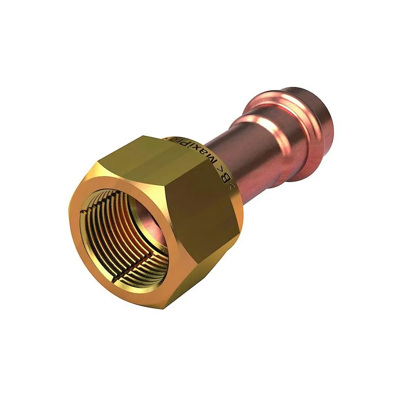 Conex MPA5285G0020201 MaxiPro SAE Copper Formed Flare with Brass Nut - Bag of 4