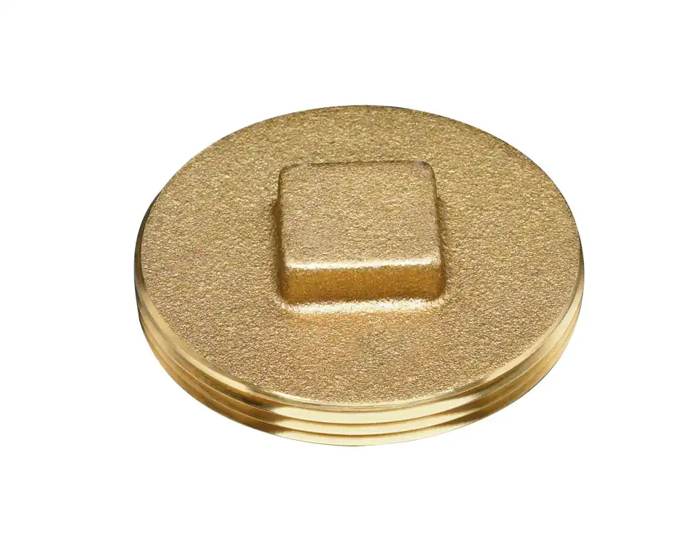 Oatey 42370 2 in. Brass Threaded Raised Head Cleanout Plug, 2-Inch
