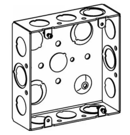Orbit Industries 5SSB-MKO 1-1/2 inches Deep, 4-11/16 inches Square (5s) Super Shallow Box Welded With MKO