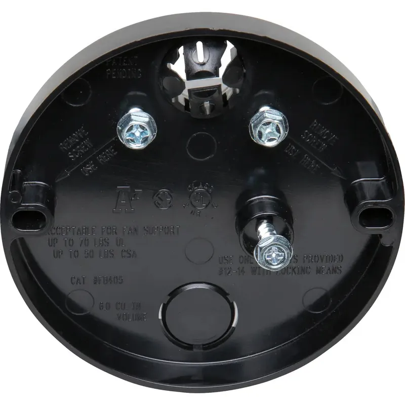 Arlington FB405 Pan Ceiling Fan/Fixture Mounting Box 4.25 Inch x 2.315 Inch 6 Cubic-Inch