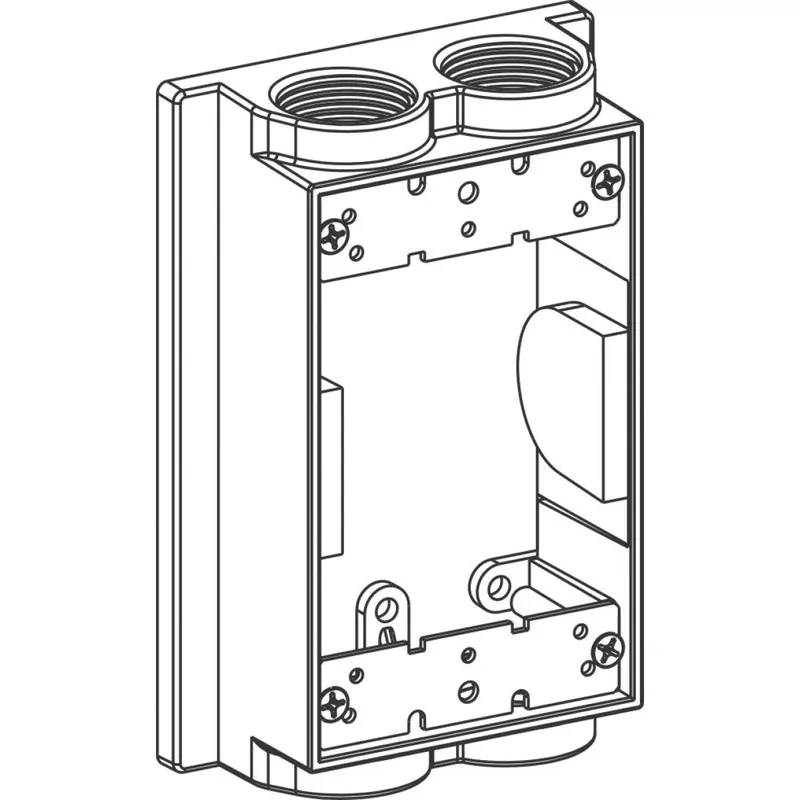 Orbit Industries EXF50-4 Die Cast Aluminum Weatherproof Flanged Extension Box 3-1/2-Inch x 5-1/4-Inch x 1-1/2-Inch