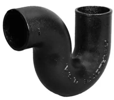 Charlotte Pipe 61194200514 1 1/2 inches Cast Iron No Hub P-Trap