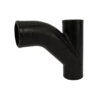Charlotte Pipe 61194200262 3 inches Cast Iron No Hub Combination Wye and 45° Elbow