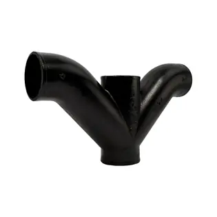 Charlotte Pipe 61194200290 4 inches X 2 inches Cast Iron No Hub Double Combination Wye