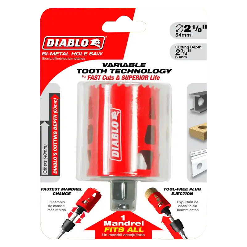 Diablo DHS2125 2-1/8 In. Bi-Metal Hole Saw