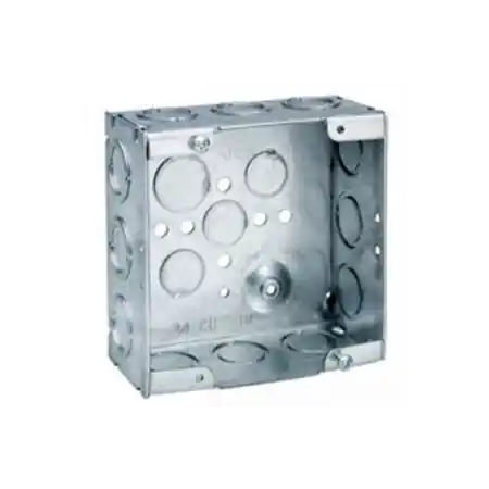 Orbit Industries 5SDB-75/100 2-1/8 inches Deep, 4-11/16 inches Square Box Welded With 3/4 inches & 1 inches KO