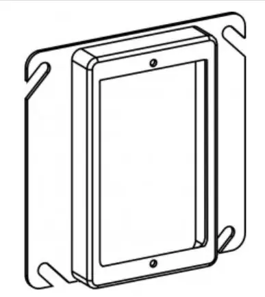 Orbit Industries 41050 Raised 1/2 inches 4 inches Square (4S) 1-Gang Ring