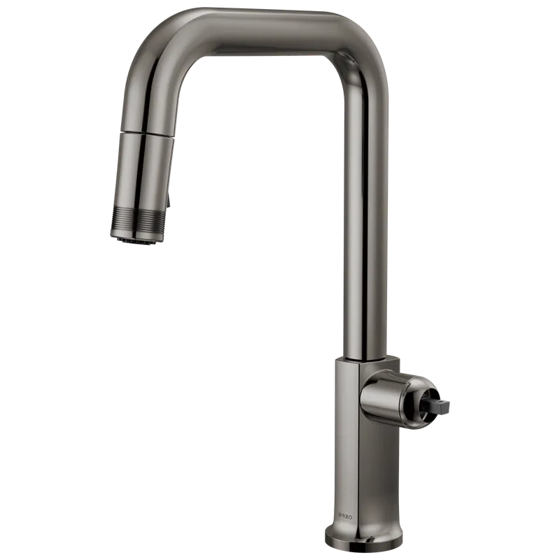 Delta Faucet 63007LF-BNXLHP-L Kintsu Pull-Down Faucet with Square Spout - Less Handle