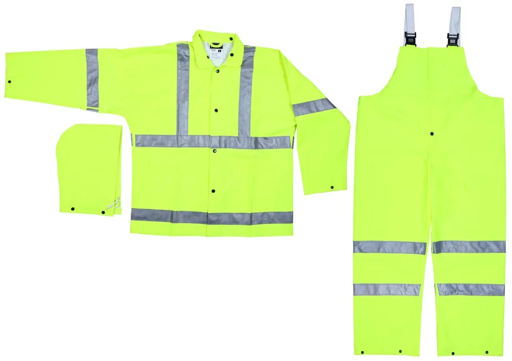 Mcr Safety 2083SRL Luminator .38Mm PVC Poly Suit 3 Pc, L