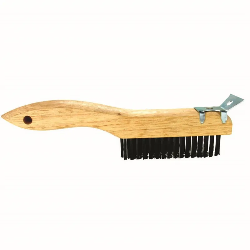 Bon Pro Plus 84-164 Wire Brush - Shoe Handle - 10 inches With Scraper