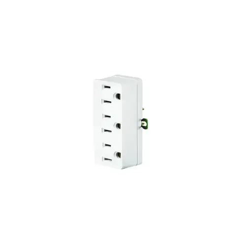 Leviton 002-00698-00W 2To3 Plug In Adapter 15A 125V