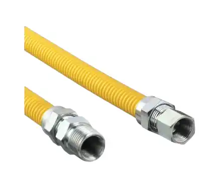 Venti SC4-36MM44 Flexible Yellow Coated Gas Connector MIP x MIP 36 in