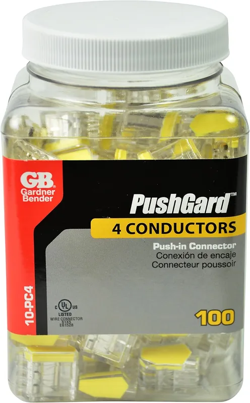 Gardner Bender 10-PC4 Push Connector 4 Wire 100 Pack