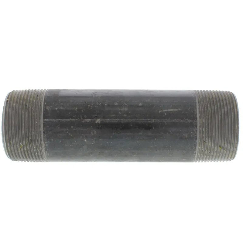 Everflow NPBL2590 2-1/2 inches x 9 inches Black Steel Nipple