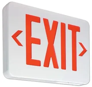 Chloride VEGBEM LED Exit Sign Battery Powered 11.81 IN x 1.81 IN x 7.25 IN