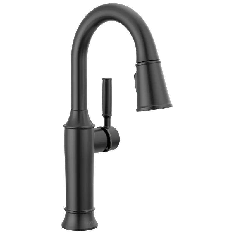 DELTA 9984-BL-DST Renaldi Single Handle Pull-Down Bar / Prep Faucet