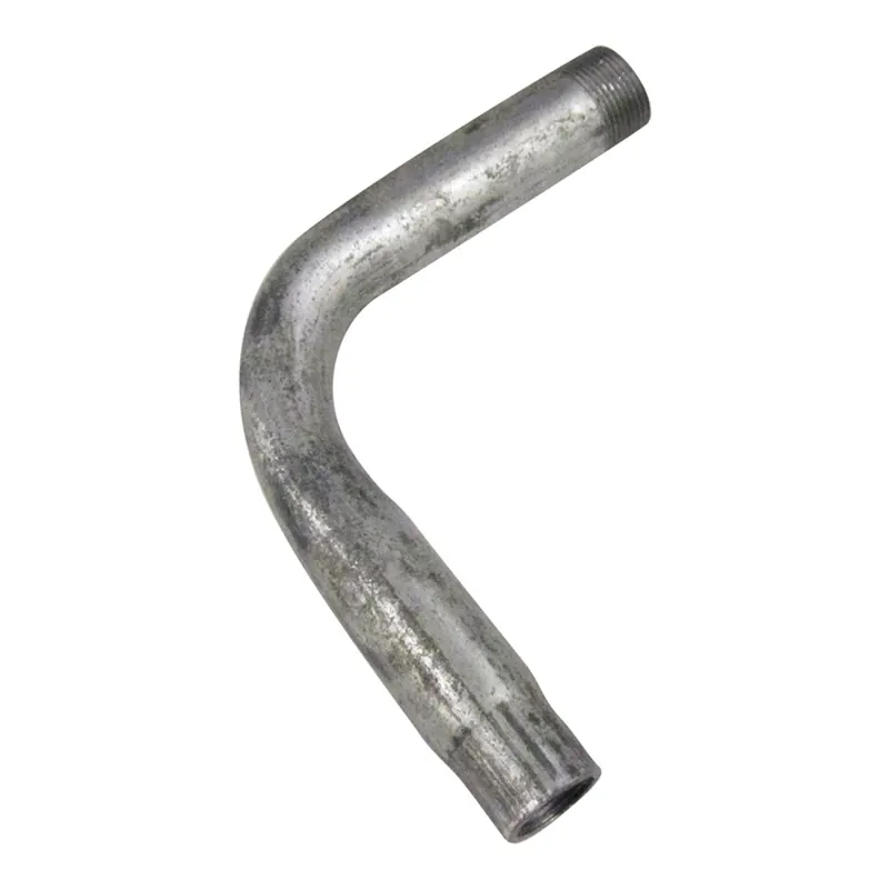 B.A. Fischer 100WR75 1 inches x 3/4 inches x 12 inches Swagged Galvanized Street 90 Deg Elbow