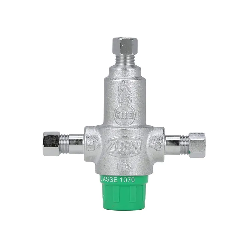 Zurn 38-ZW3870XLT-3P Aqua-Gard Thermostatic Mixing Valve For Sinks and Sensor Faucets Lead-Free 3 Port 3/8