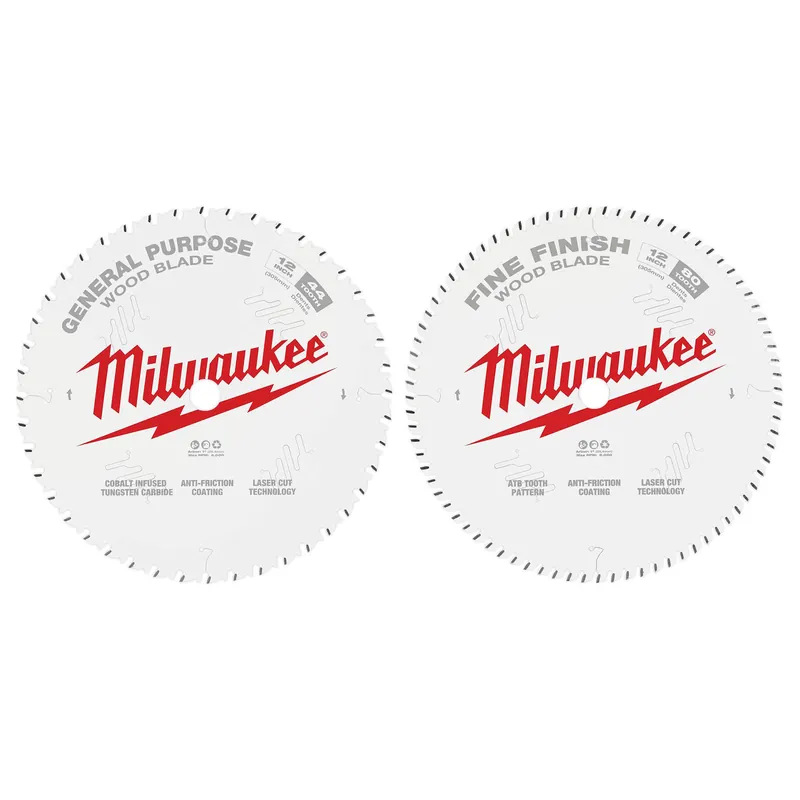 Milwaukee 48-40-1232 General Purpose Wood Circular Saw Blade 12 inches 2 Pack