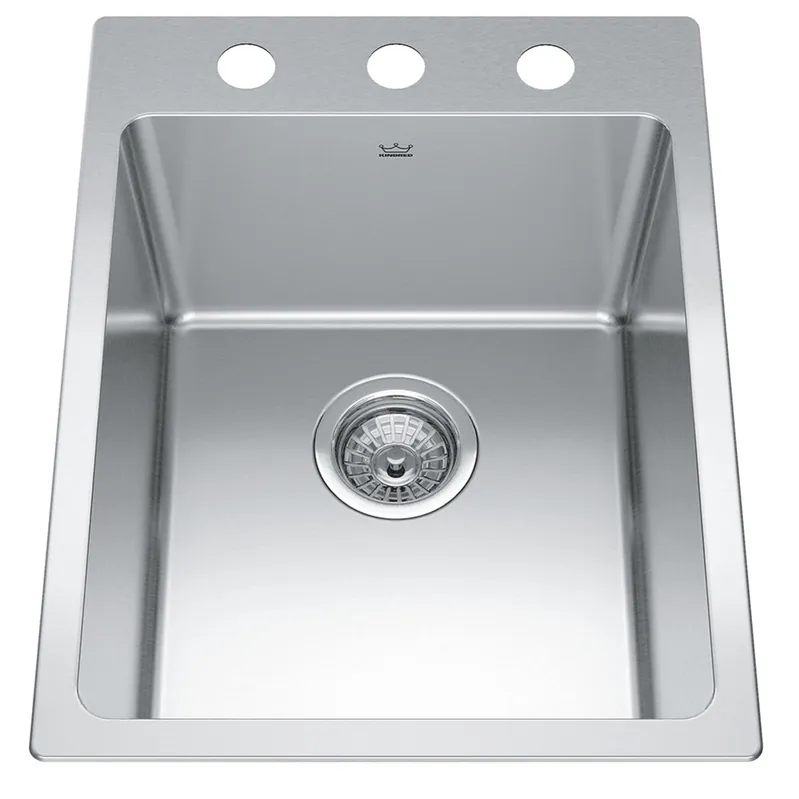 Franke BSL2116-9-3N Brookmore Single-Bowl Kitchen Sink 15-1/4 inches x 21 inches