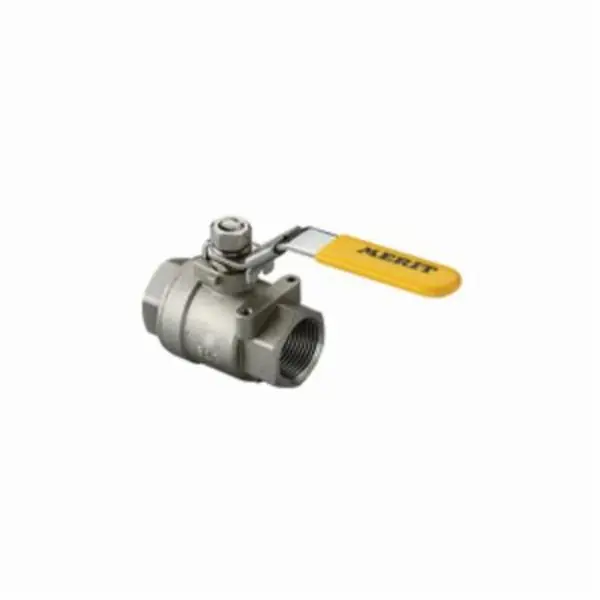 Merit Brass V210FP-16 V Series 2-Piece Ball Valve With Handle 1 in Threaded 1000 lb