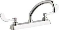 Chicago Faucets W8D-LES369AB Deck Mount Workboard Faucet 8 inches