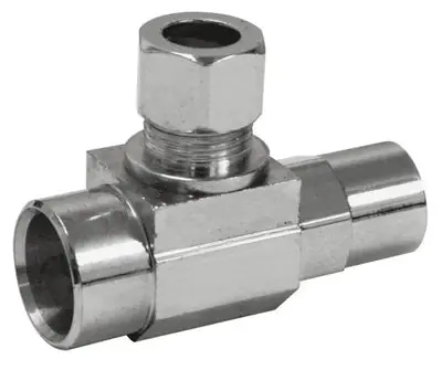 Everflow 91358PR-NL 5/8 OD Comp X 3/8 OD Comp 1/4 Turn Loose Key Angle Stop Boxed LF