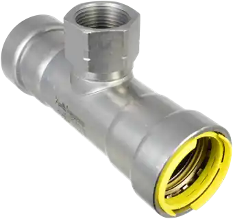 Apollo Powerpress PWR7481892 Gas Threaded T-Piece FFF 1 1/2 inchesx1 1/2 inchesxFPT1/2 inches