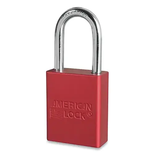 American Lock A1106KARED-32743 5-Pin Red Safety Lock-Out Padlock Keyed Alike