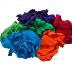 Wise Supply WS-WR15310 Reclaimed Mixed Colors T-Shirt Rags, Bag