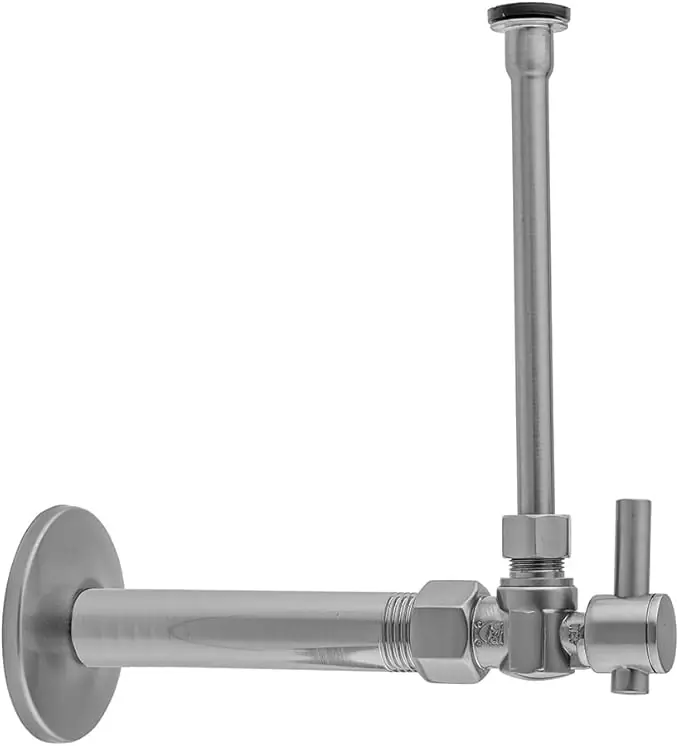 Jaclo 616-2-PN Quarter Turn Angle Pattern 1/2 inches IPS x 3/8 inches O.D. Supply Valve