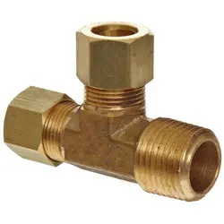 Macomb Group 012012012BRCST 1/8 OD X 1/8 MPT X 1/8 OD Brass Comp Street Tee