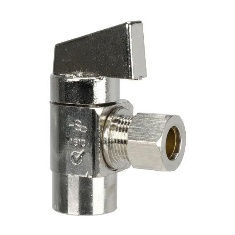LSP V-103-A-LL 1/2 PEX X 3/8 OD Comp Quarter Turn Angle Stop