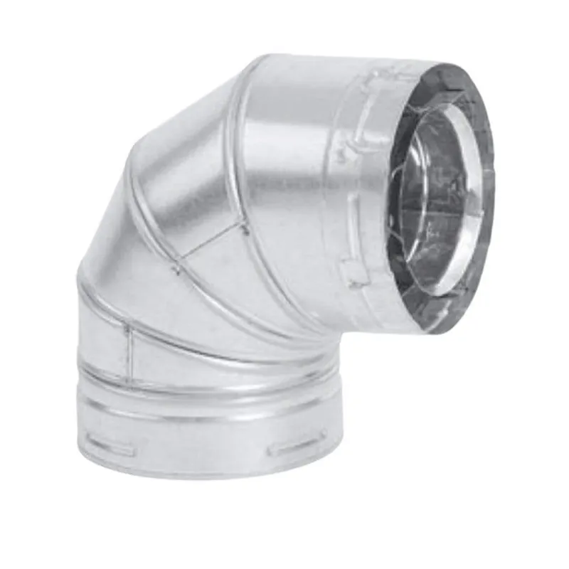Metal-Fab 4D90A Direct Vent Adapter 4 Inch 90 Degree