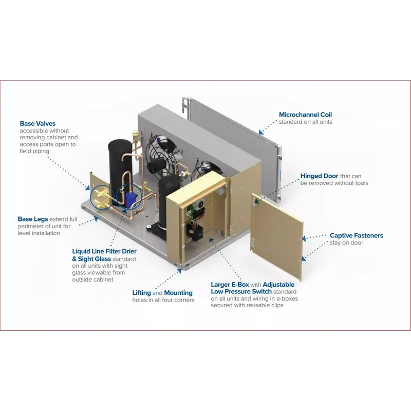 Bohn BCH0015MBACZA0000 Air-Cooled Condensing Unit 1 1/2 HP