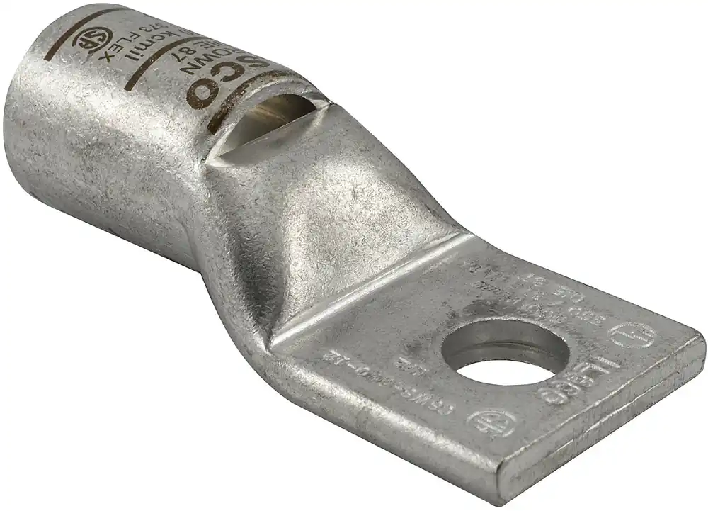 Ilsco CSWS-1-516 SureCrimp® Copper Compression Lug, Conductor Size 1, 1 Hole, 5/16in Bolt Size, Standard Barrel