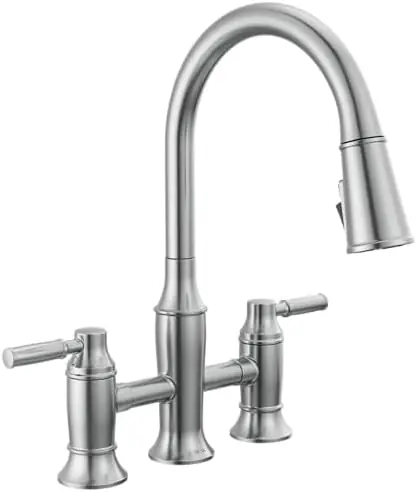 DEL 2384L-AR-PR-DST Renaldi Kitchen Faucet with Pull Down Sprayer