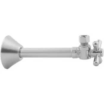 Jaclo 629-8-PB O.D. Compression Extension Valve Kit with Oval Handle 1/2 inches Nom. Copper x 3/8 inches