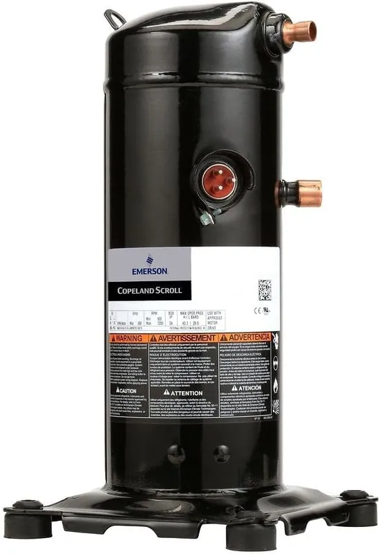 Emerson ZR25K5E-PFV-800 Compressor, 208-230/1 1/2 inches x 3/4 inches Scroll A/C Compliant R22/R407C