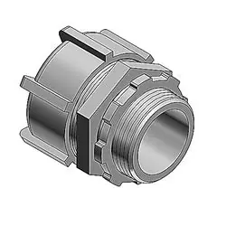 THOMAS & BETTS 5238 Liquidtight Conduit Fitting Straight 2-1/2 Inch Non-Insulated Malleable Iron