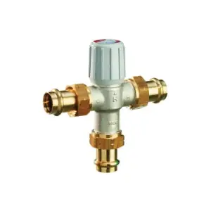 Honeywell Residential AM102C1070-UP-1LF 1 inches Union Propress Lead Free Mixing Valve 70-120F