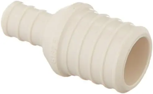 Viega 43353 Pureflow Zero Lead Poly Alloy Pex Crimp Coupling 1 inches x 1/2 inches Crimp x Crimp (15-Pack)