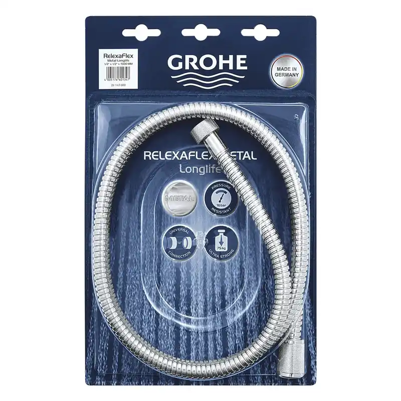 Grohe 28143000 Relexaflex 59 inches Metal Longlife Shower Hose