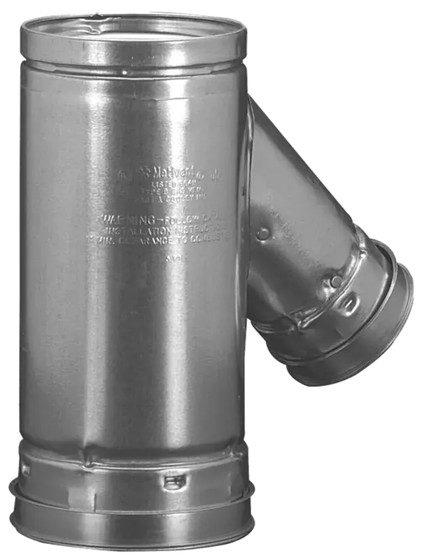 Hart & Cooley 6RYF54 B Wye Gas Vent 6 inches x 5 inches x 4 inches