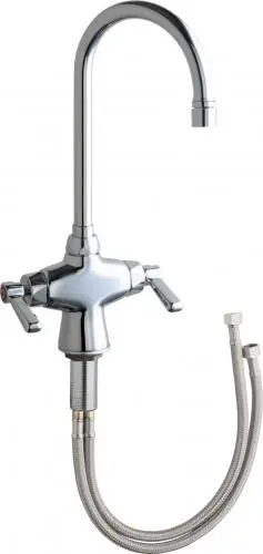 Chicago Faucets 50-E2805-5ABCP Two Handle Kitchen Faucet 5 1/4 inches
