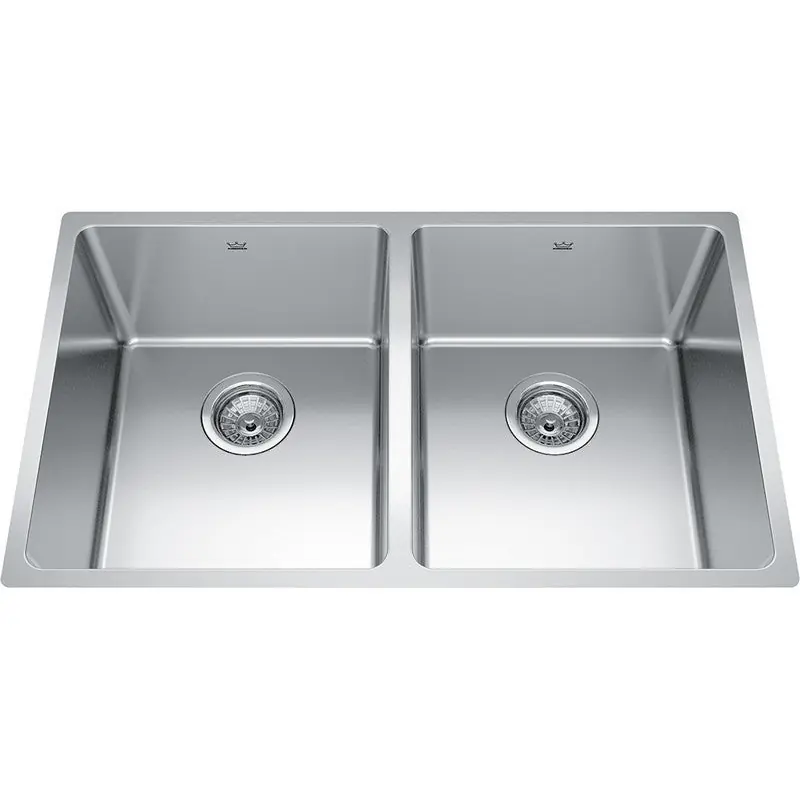 Franke BDU1831-9N Brookmore 30-1/2 inches x 18-1/8 inches Undermount Double-Bowl Kitchen Sink 50/50 Split