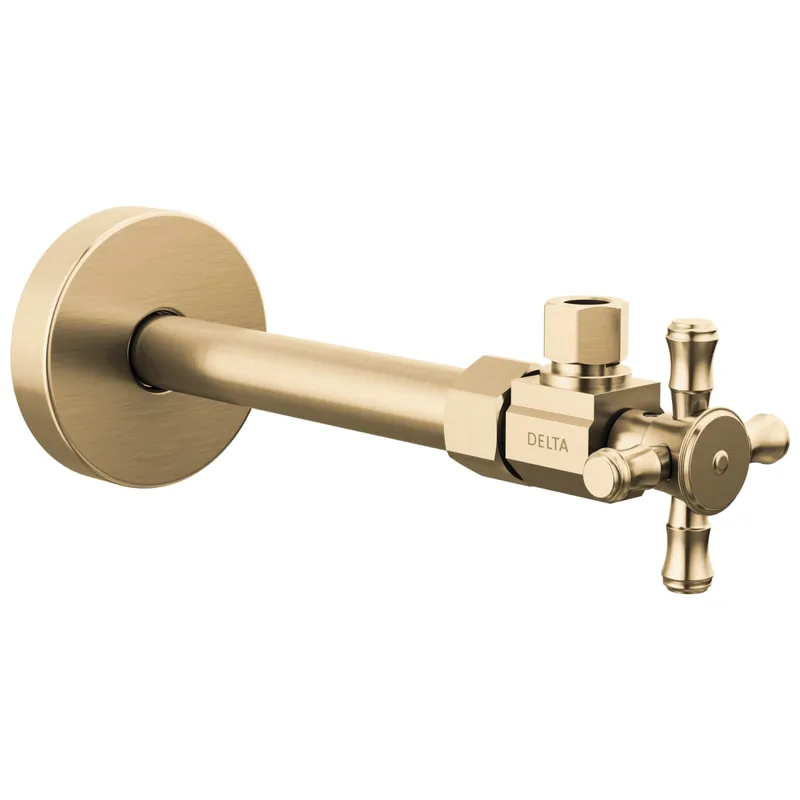 Delta DT022202-CZ Stop Valve Angled Traditional Brass 1/2 Inch