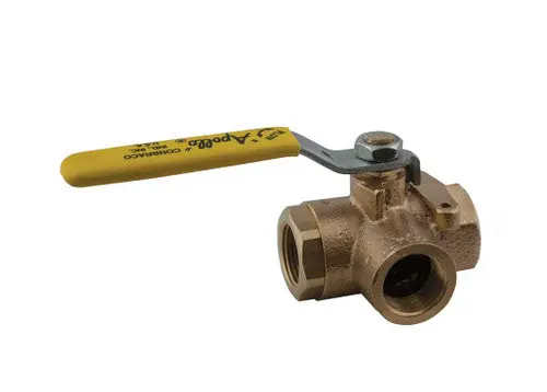 Conbraco 70-601-01 1/4 Brz 3-Way Std Ball Valve