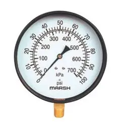 Marsh Bellofram J4654 Gauge 0-200 PSI 2-1/2