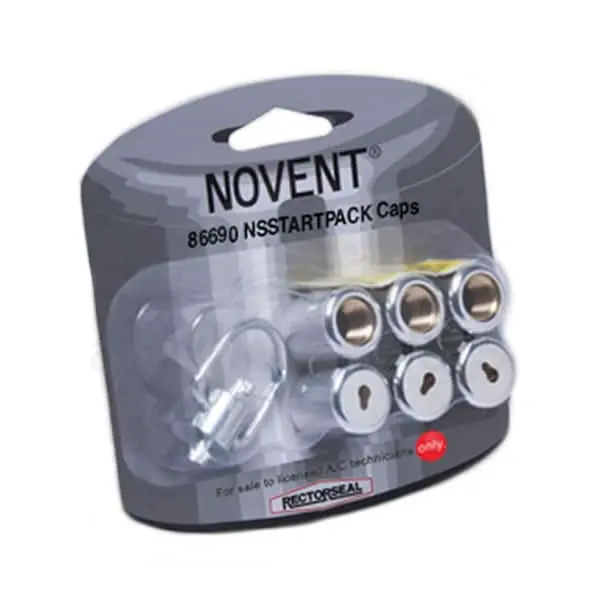 AIRTEC 86690(NS-STARTPAK) Novent Universal Starter Pack, With Universal Locking Caps (6) & Multi Key (1)